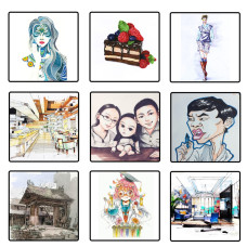 TOUCHNEW T6 24 Color Skin Tone Marker Set Dual Tip Alcohol Based for Portrait Illustration Drawing Coloring