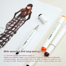 TOUCHNEW T6 Markers 30 Color Animation Design Set for Adult Art Drawing Sketching with Carry Bag