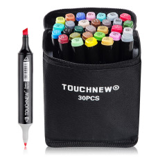 TOUCHNEW Alcohol Markers 30 Color Pack for Beginners Kids Students