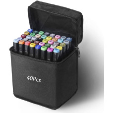 TOUCHNEW Alcohol Markers 40 Color Pack for Beginners Kids Students