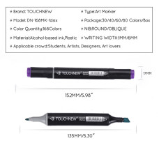 TOUCHNEW Alcohol Markers 168 Full Color Pack for Beginners Kids Students