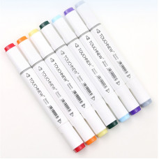 TOUCHNEW T6 Markers 40 Color Animation Design Set for Adult Art Drawing Sketching with Carry Bag