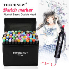 TOUCHNEW Alcohol Markers 60 Color Pack for Beginners Kids Students