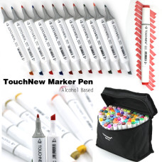 TOUCHNEW T6 Markers 80 Color Animation Design Set for Adult Art Drawing Sketching with Carry Bag