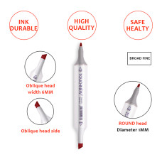 TOUCHNEW T6 Markers 40 Color Animation Design Set for Adult Art Drawing Sketching with Carry Bag