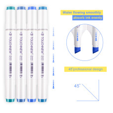 TOUCHNEW T6 Markers 40 Color Animation Design Set for Adult Art Drawing Sketching with Carry Bag