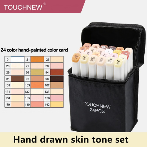TOUCHNEW T7 Skin Tone Marker 24 Color Set for Portrait Illustration Drawing TOUCHNEW T7 Skin Tone Marker 24 Color Set for Portrait Illustration Drawing