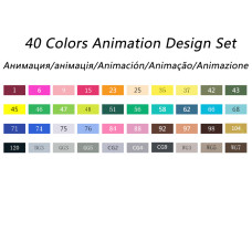 TOUCHNEW T7 40 Colors Artist Marker Set Alcohol Based Sketch Marker Pen For Drawing Manga Animation Design