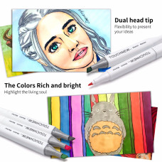 TOUCHNEW T7 30 Colors Artist Marker Set Alcohol Based Sketch Marker Pen For Drawing Manga Animation Design
