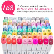 TOUCHNEW T7 168 Color Sketch Marker Set Alcohol Based Art Graphic Marker Pens