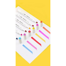 TOUCHNEW T8 Twin Marker 40 Color Animation Design Set for Kids Art Drawing