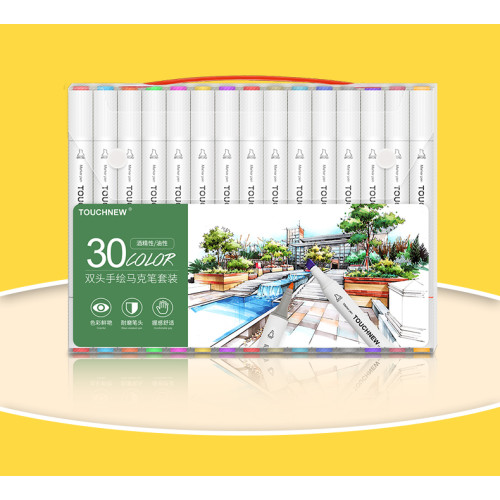 TOUCHNEW T8 Twin Marker 30 Color Animation Design Set for Kids Art Drawing